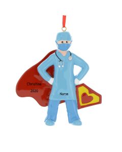 Personalized Super-Hero Doctor Christmas Tree Ornament