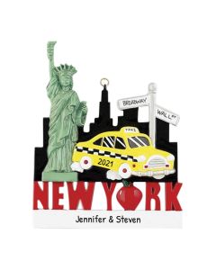Personalized New York Taxi Ornament