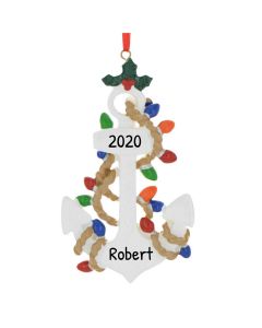 Personalized Anchor Christmas Tree Ornament