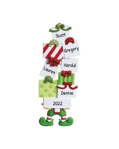Personalized Elf Packages Ornament