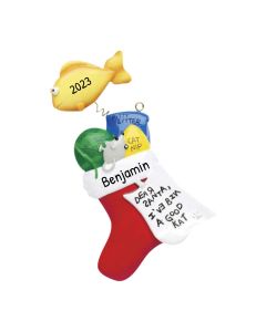 Personalized Dog Stocking Christmas Tree Ornament Cat 