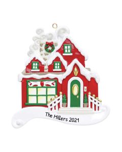 Personalized Cottage Ornament 