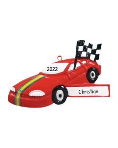 Personalized Race Car Ornament 