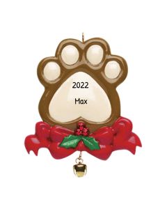 Personalized Dog Paw Ornament