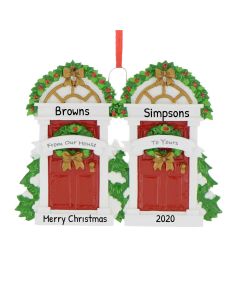 Personalized Our Door to Yours Christmas Tree Ornament