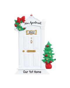 Personalized New Apartment Door Christmas Ornament