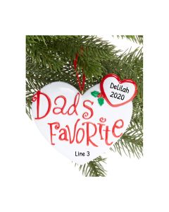 Personalized Dad's Favorite Ornament