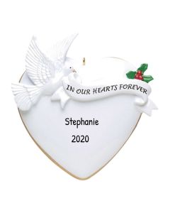 Personalized In Our Hearts Forever Ornament 