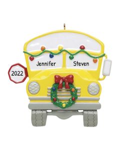Personalized School Bus Ornament