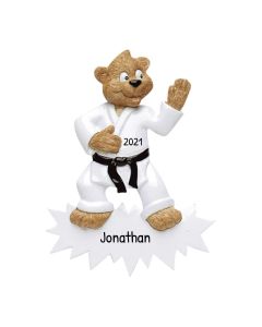 Personalized Karate Bear Ornament