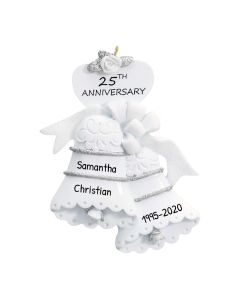 Personalized Anniversary Christmas Tree Ornament 25th 