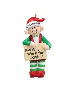 Personalized Elf Worker Ornament 