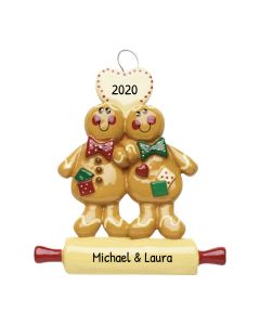 Personalized Gingerbread Couple Ornament