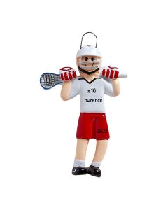 Personalized Lacrosse Boy Ornament