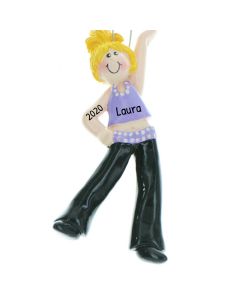Personalized Tap Dancer Christmas Tree Ornament Blonde