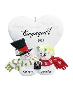 Personalized Engaged! Ornament 