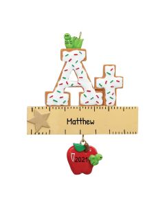 Personalized A+ Ruler Ornament 