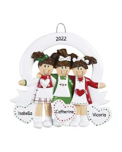 Personalized Friends Sisters Christmas Tree Ornament 3 Friends