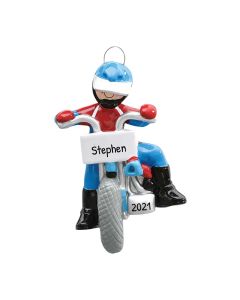 Personalized Motorcycle Racer Ornament