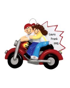 Personalized Motorcycle Couple Ornament