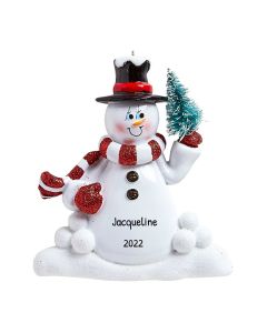 Personalized Snowman with Tree Ornament