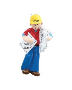 Personalized Construction Guy Ornament 