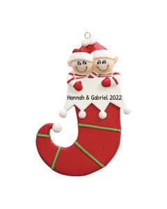 Personalized Elf Couple Ornament 