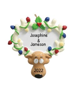 Personalized Reindeer Lights Ornament 