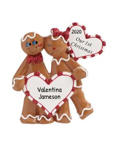 Personalized Gingerbread Love Ornament 
