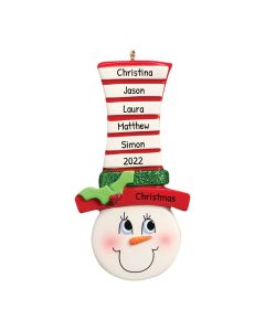 Personalized Snow Face Ornament 