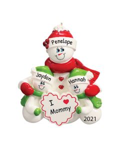 Personalized I Love Mommy Christmas Tree Ornament 