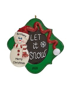 Personalized Snowman Christmas Tree Ornament