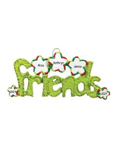 Personalized Friends Glitter Letter Ornament