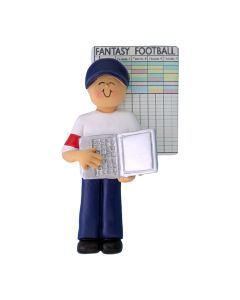 Personalized Fantasy Football Boy Ornament 