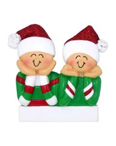 Personalized Head in Hands Couple Ornament 