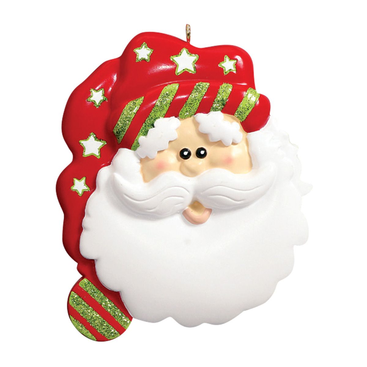 Personalized Santa Face Christmas Tree Ornament 2019 - Cotton White Beard  Papa Claus Red Sleep Hat Star Tradition Baby's Neutral Nursery 1st Visit  Grand-kid Son Daughter Gift - Free Customization