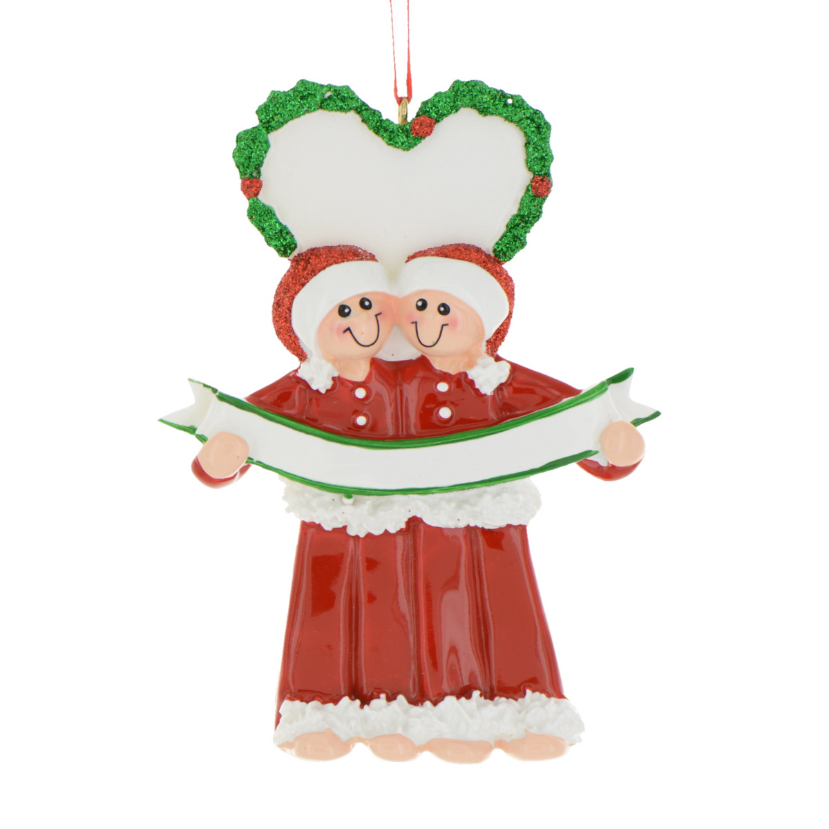Shop Personalized Santa PJ Couple Christmas Tree Ornament